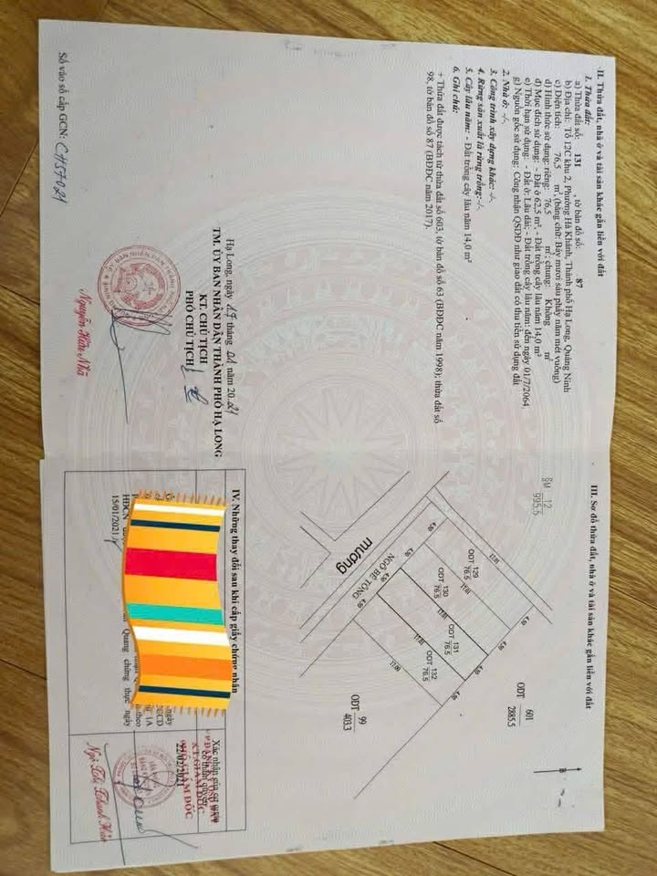 Bán mảnh đất vuông vắn tại ngõ 156 Làng Công An, thành phố Hạ Long, ô tô có thể đỗ cửa