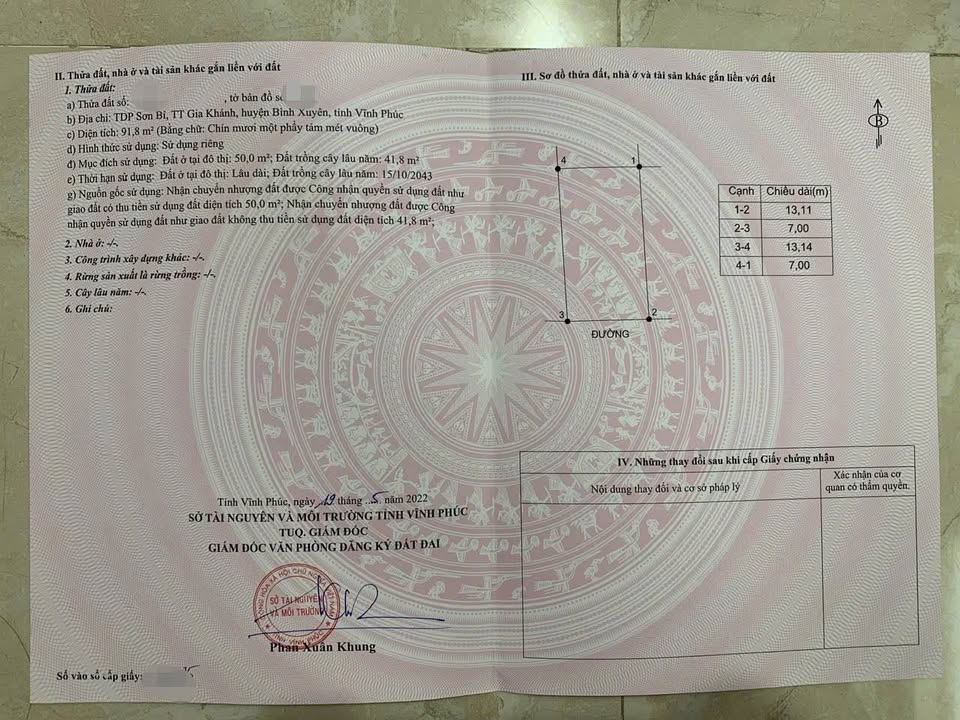 Đất Sơn Bi, 91,8m², vuông vắn, gần khu công nghiệp Bá Thiện 2