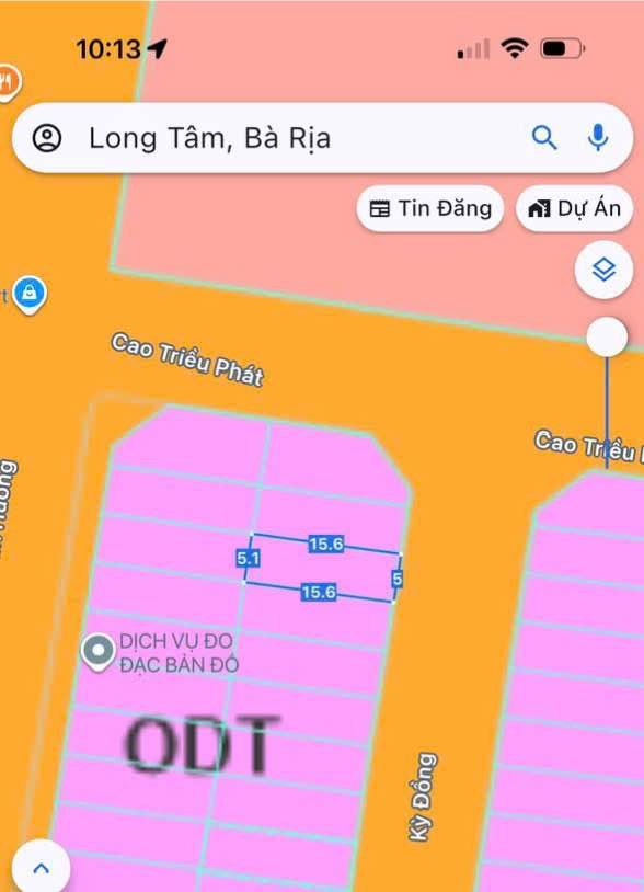 Đất thổ cư mặt tiền đường Kỳ Đồng, trung tâm Bà Rịa, cơ hội xây nhà tuyệt vời