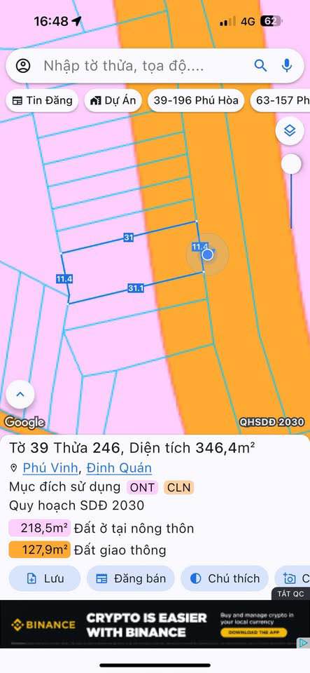 Đất nền vàng, mặt tiền đường nhựa chính Phú Vinh