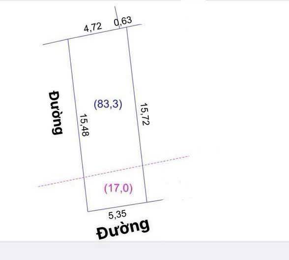 Đất Bến Thủy, 83,3m2, 2 mặt tiền, hướng Nam