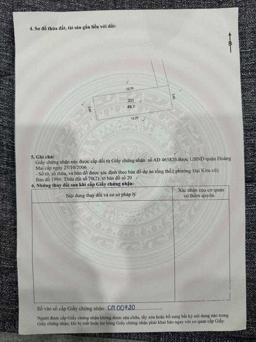 Nhà Đại Từ 50m2 x 5 tầng, sổ đỏ xịn sò, giá 7.5 tỷ