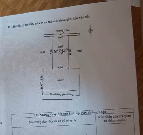 Bán đất diện tích 8x17m tại Tân Yên, Bắc Ninh, tiềm năng sinh lời cao