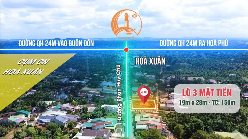 Đất 3 mặt tiền Phan Huy Chú nối dài, Buôn Ma Thuột