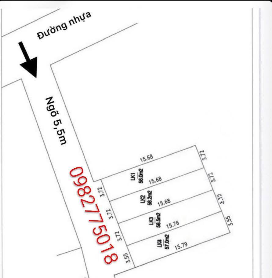 Bán đất 58.5m2 tại Thường Tín, Hà Nội, ô tô vào đất, gần Vành đai 4