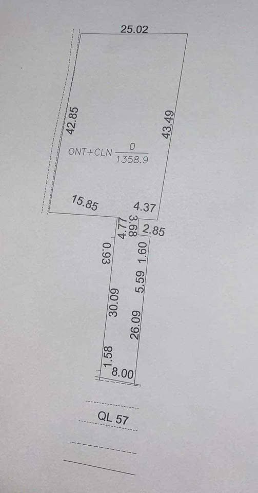 Bán đất mặt tiền Quốc lộ 57, xã Vĩnh Bình, huyện Chợ Lách, tỉnh Bến Tre