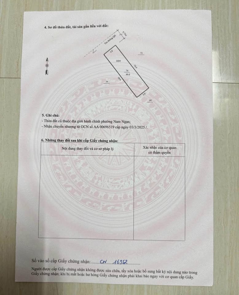 Chính chủ cần bán lô đất tại MBQH6275, Phường Hàm Rồng, Thành phố Thanh Hóa