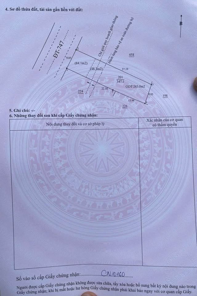 Bán gấp đất 263m2 tặng nhà cấp 4, mặt tiền kinh doanh tại Tân Uyên, Bình Dương