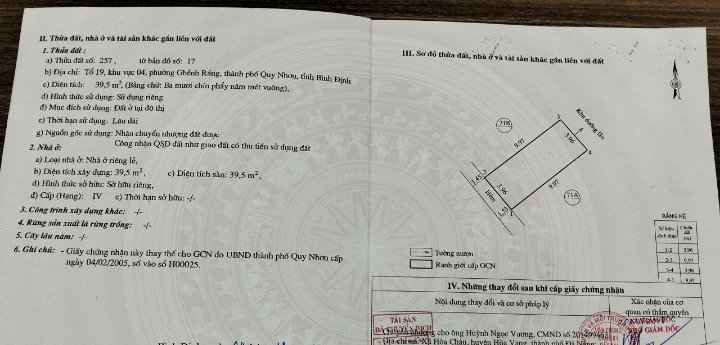 Bán nhà hẻm 52 Hàn Mặc Tử, phường Quy Nhơn, gần biển và Đại học Sư phạm