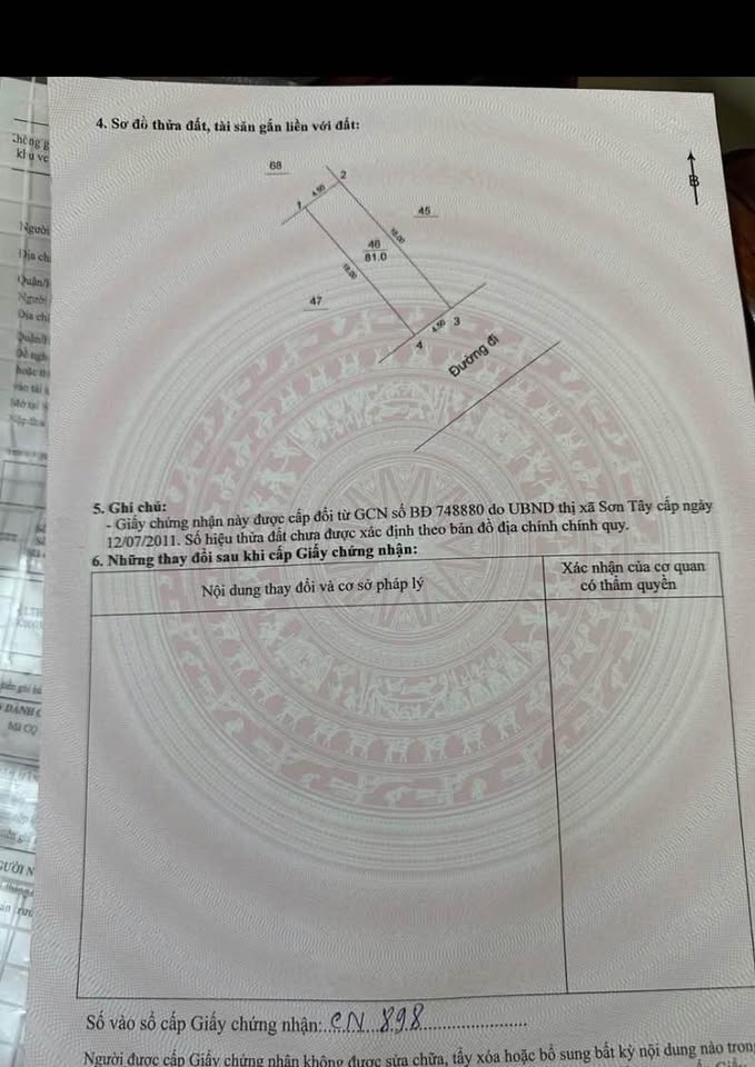 Bán đất 81m2 mặt tiền 4,5m, đường 8m tại Trung Sơn Trầm, Phúc Thọ