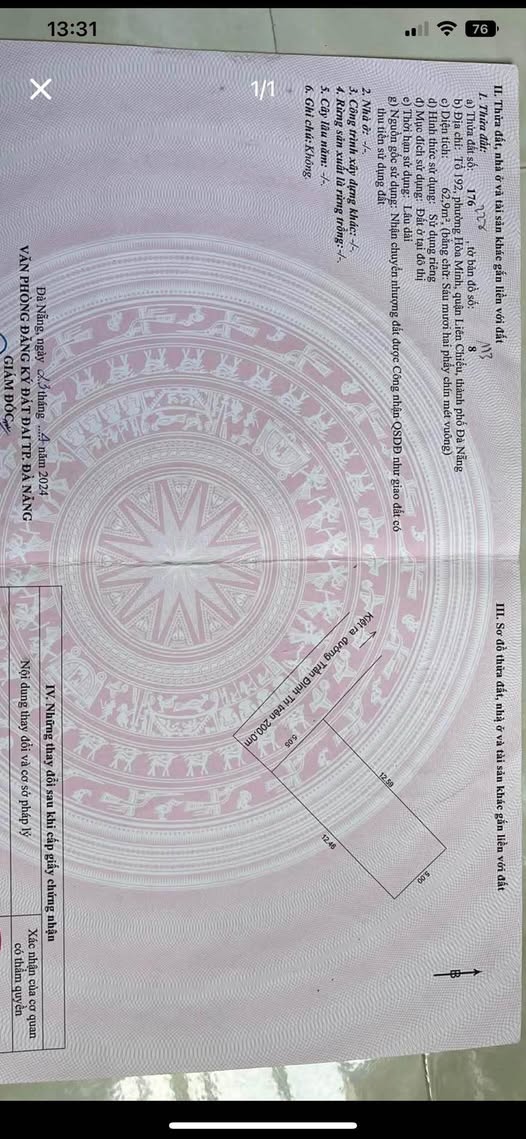 Bán đất Trần Đình Tri: 62.9m2, giá 2.3 tỷ, kiệt rộng 3.5m