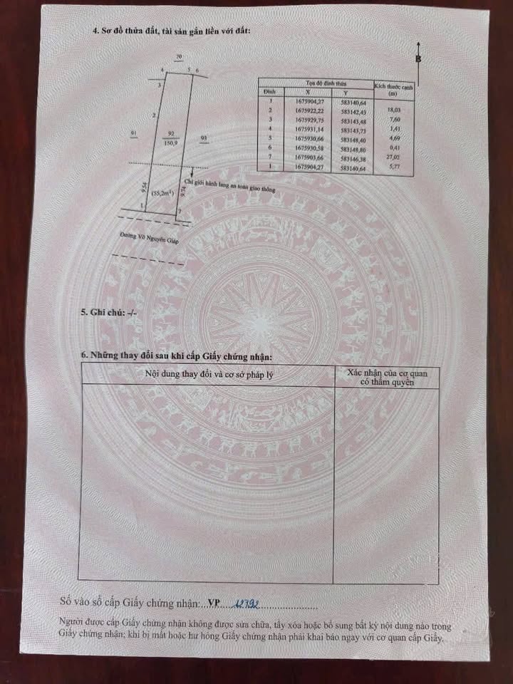 Nhà đẹp, vị trí vàng trên mặt tiền đường Võ Nguyên Giáp, Phường Trương Quang Trọng