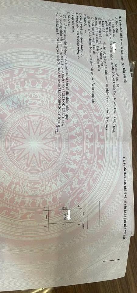 Kính mời quý khách hàng đến với cơ hội đầu tư hấp dẫn tại lô đất đấu giá thôn Cao Mật Hạ, Thanh Oai, Hà Nội