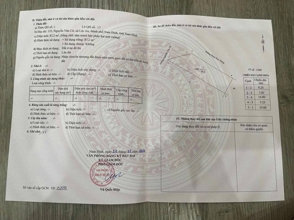 Cơ hội sở hữu mảnh đất lô góc đắc địa trên mặt đường đôi Nguyễn Văn Cừ, khu tái định cư Đồng Quýt