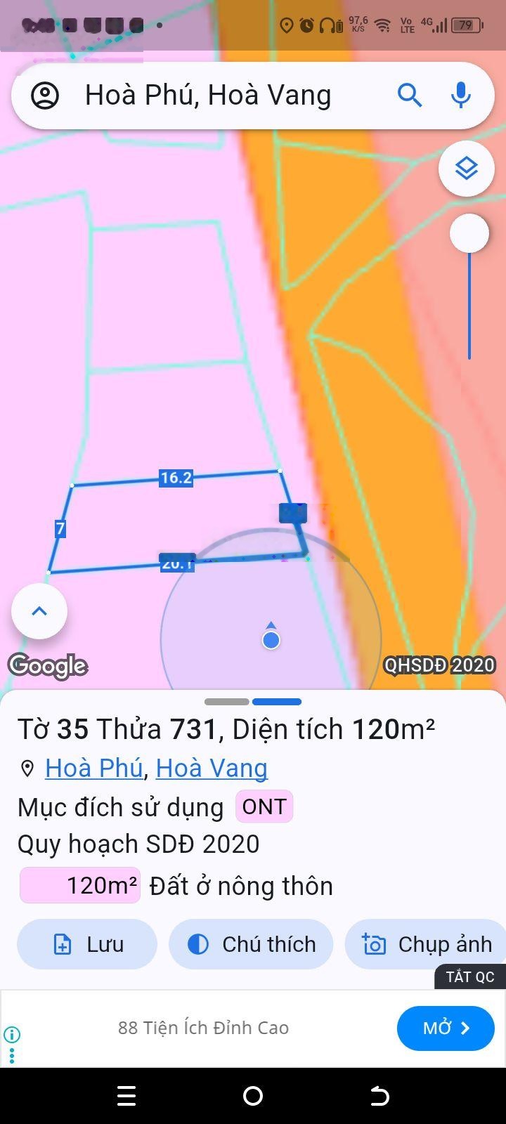Bán lô thôn Đông Lâm, Hoà Phú view sông giá rẻ quá ạ