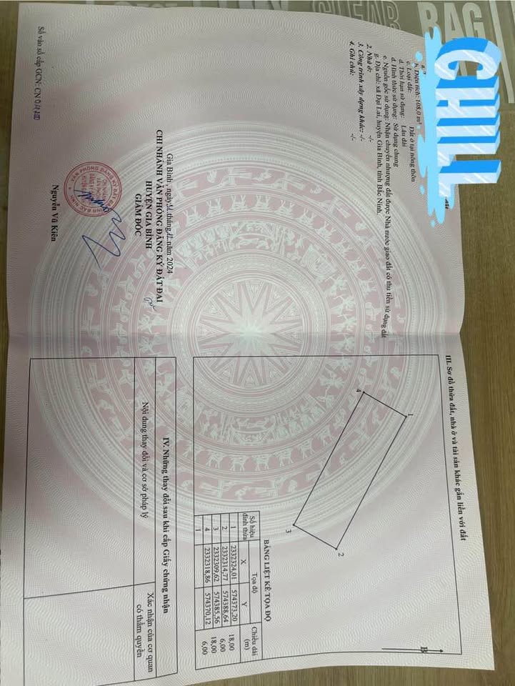 Đất vàng Gia Bình 108m2 mặt tiền 6m, giá 3 tỷ nhỉnh, cơ hội đầu tư không thể bỏ lỡ