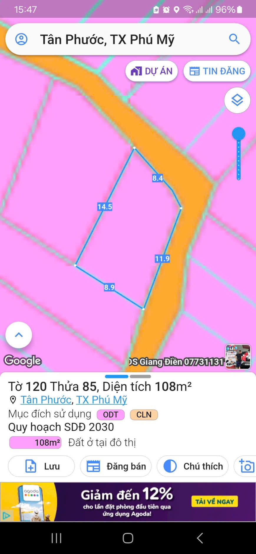 Bán lô góc 2 mặt tiền đường nhựa xe hơi, đối diện chợ Ông Trịnh, hàng hiếm, giá rẻ