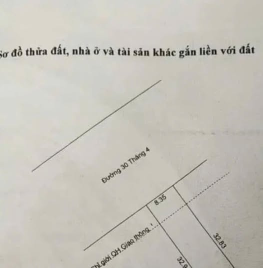 Mặt tiền đường 30/4, Vũng Tàu, diện tích 275m2, thổ cư 207m2