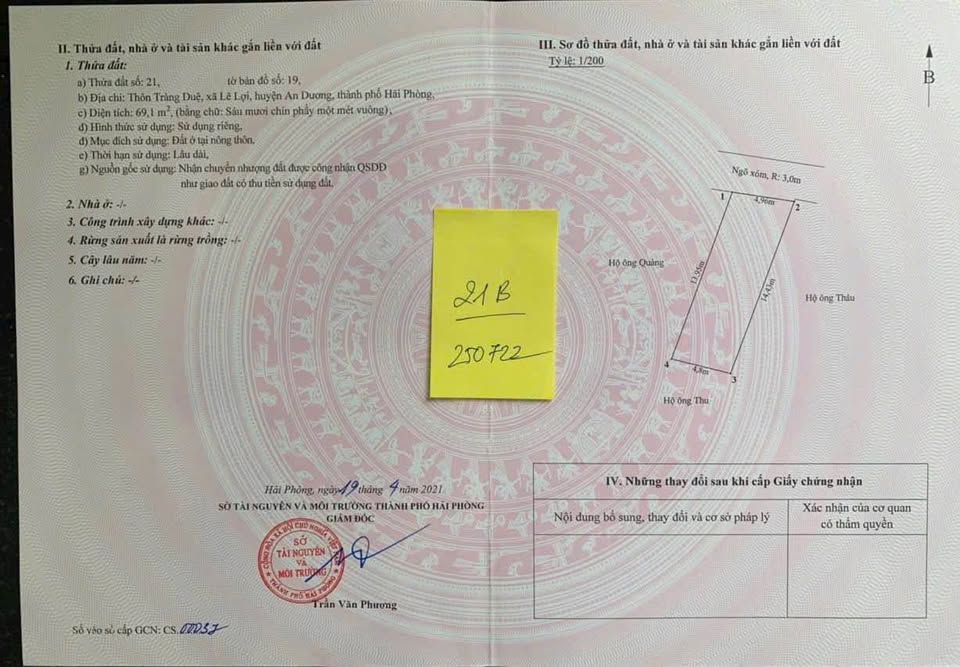 Bán nhà 70m2 Tràng Duệ, Kiến An, Hải Phòng, đường ô tô, 2 phòng ngủ, giá tốt