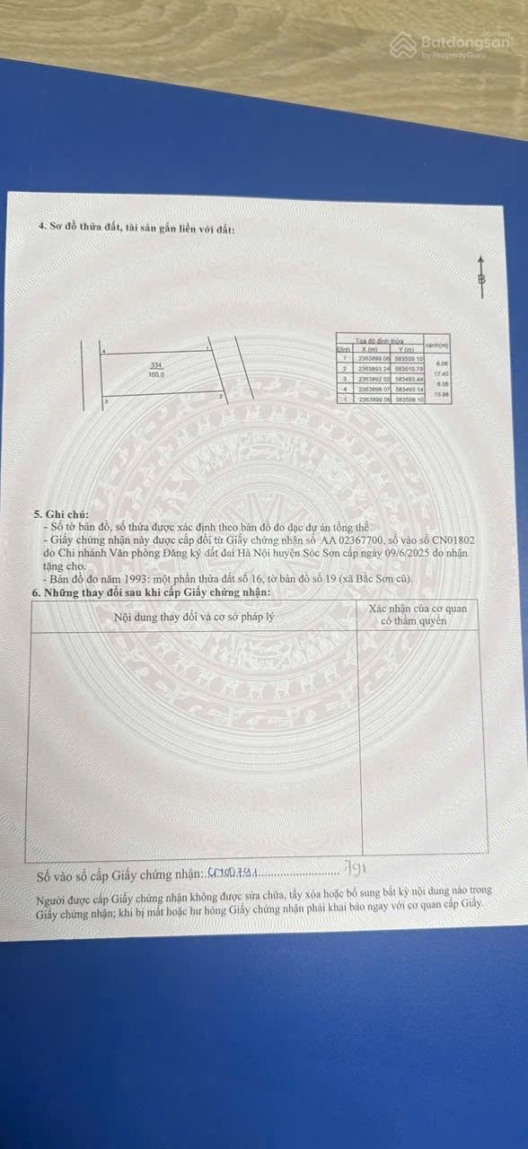Tôi chính chủ 100% bán nhanh lô đất Sóc Sơn 100m2 hai mặt đường 6m, giá thu 1,25 tỷ đẹp nhất khu