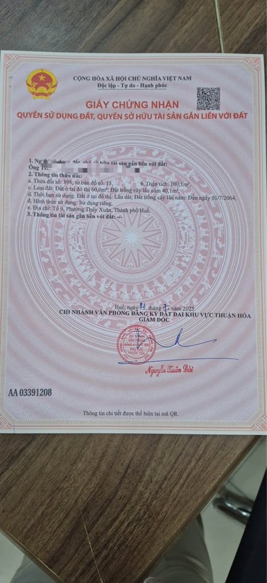 Đất vàng kiệt ô tô tận cửa, an cư lạc nghiệp tại trung tâm thành phố Huế