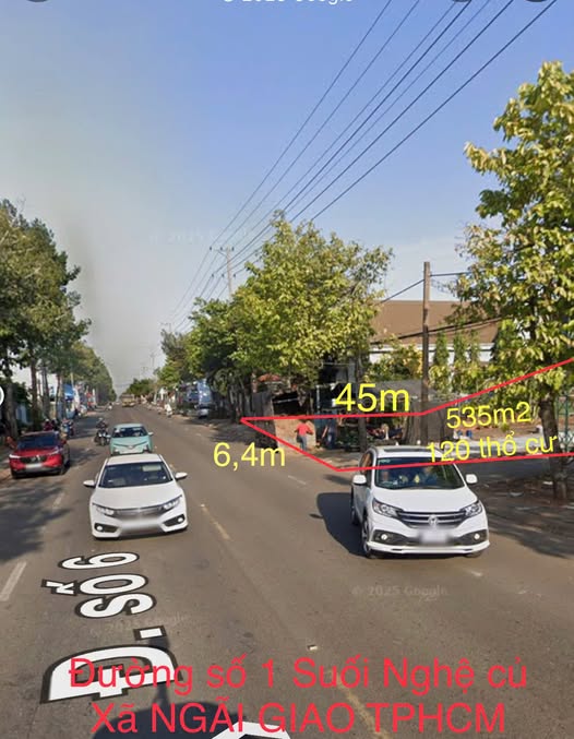 Bán đất mặt tiền đường Số 1 – Ngãi Giao, 539m2, kinh doanh sầm uất, giá 4.5 tỷ