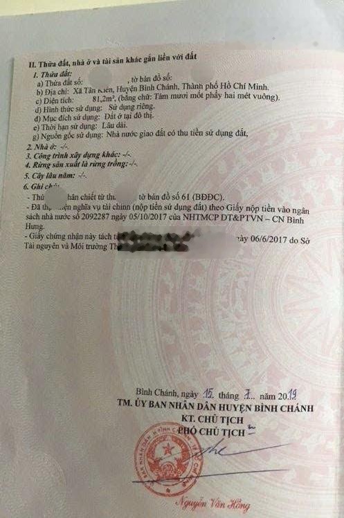 Chính chủ kẹt tiền bán nhà (4mx20,3m) 81,2m2 gần Vòng Xoay An Lạc,gần Bến Xe Miền Tây giá 800 triệu