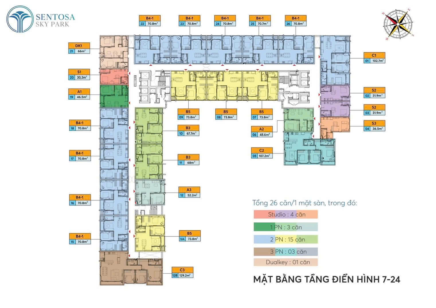 Căn hộ Singapore gần Aeon Mall, sổ hồng, giá từ 39 triệu/m2