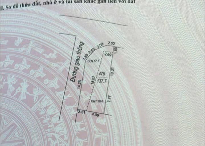 Lô đất hai mặt tiền siêu đẹp, rộng rãi với mặt tiền 7.5m, tổng diện tích 140m2