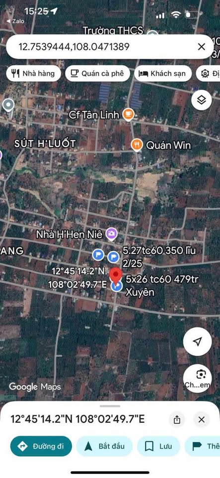 Bán đất nền mặt tiền đường quy hoạch 12m, trục chính Cư Flinh, Tân Linh, Đắk Lắk