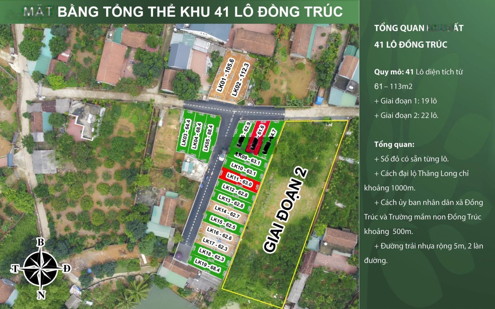 Bán đất tại đường Đồng Trúc, Xã Đồng Trúc, Thạch Thất, Hà Nội, 1,5 tỷ, 64 m2