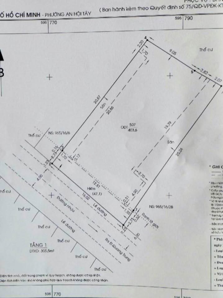 Bán nhà hẻm xe tải thông, diện tích 406m2, gần Emart Phan Huy Ích, thu nhập 45 triệu/tháng