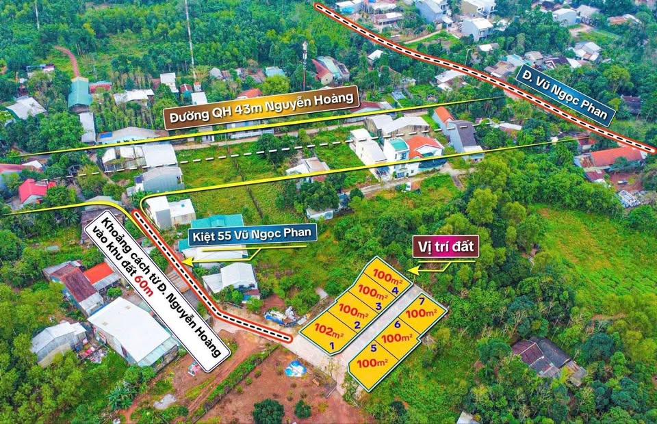 Bán đất 3 mặt tiền kiệt đường Vũ Ngọc Phan, Thủy Xuân, diện tích 100m2, giá 1,79 tỷ