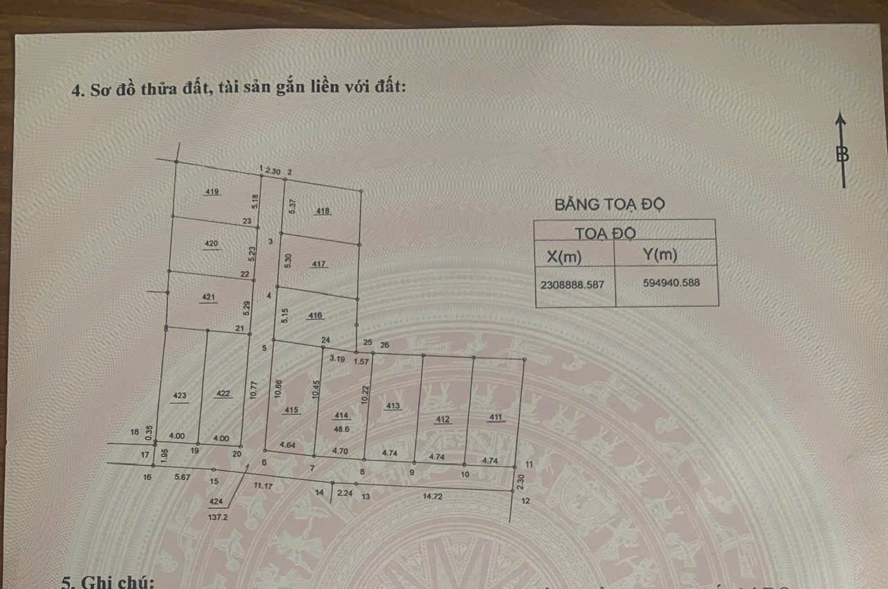 Bán mảnh đất Vân La, nở hậu hút tài lộc, gần trục chính ô tô