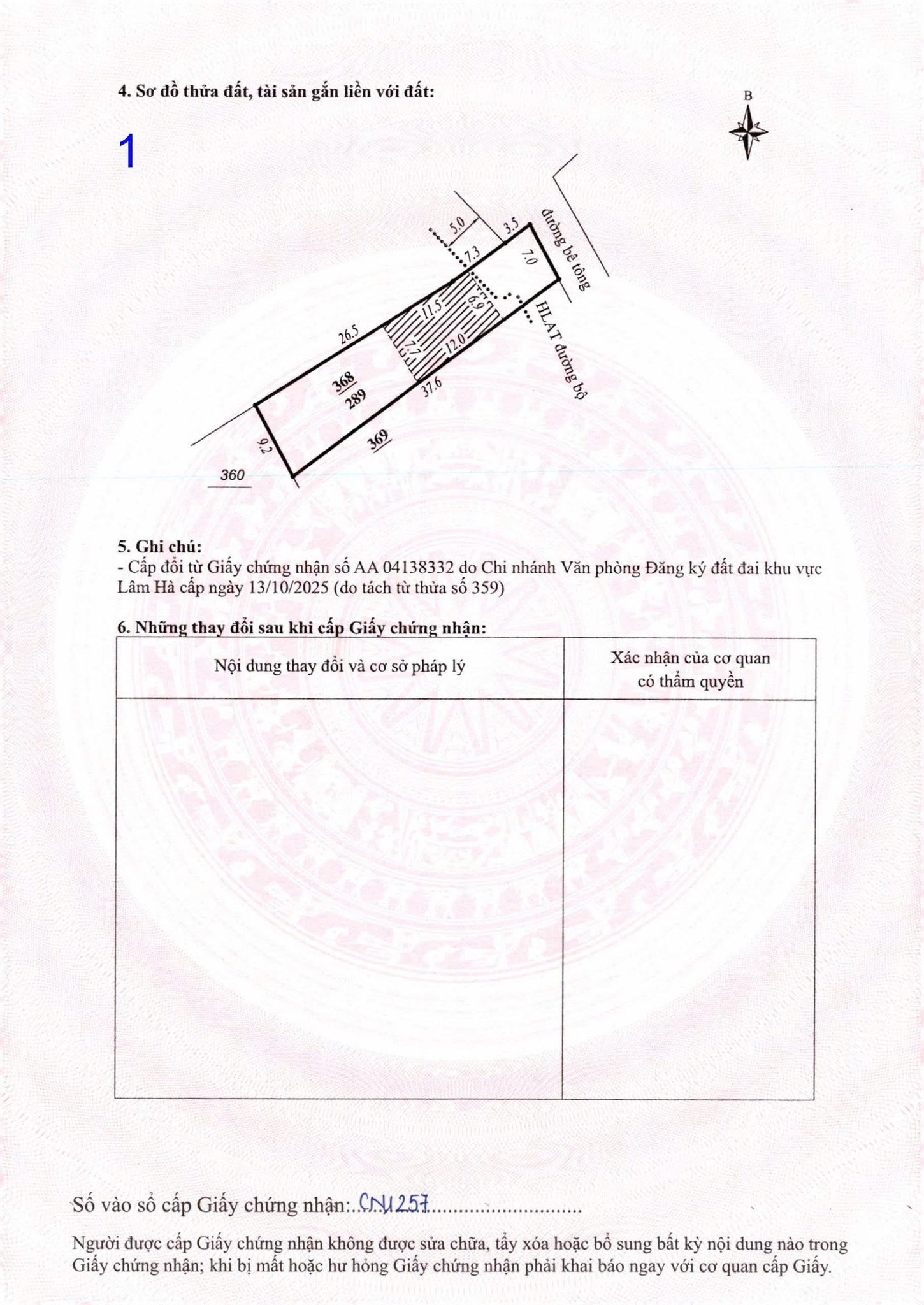 Sở hữu ngay sổ hồng đất thổ cư ngang 7m nở hậu 9,2m, dài 37m tại Đinh Văn Lâm, Lâm Hà