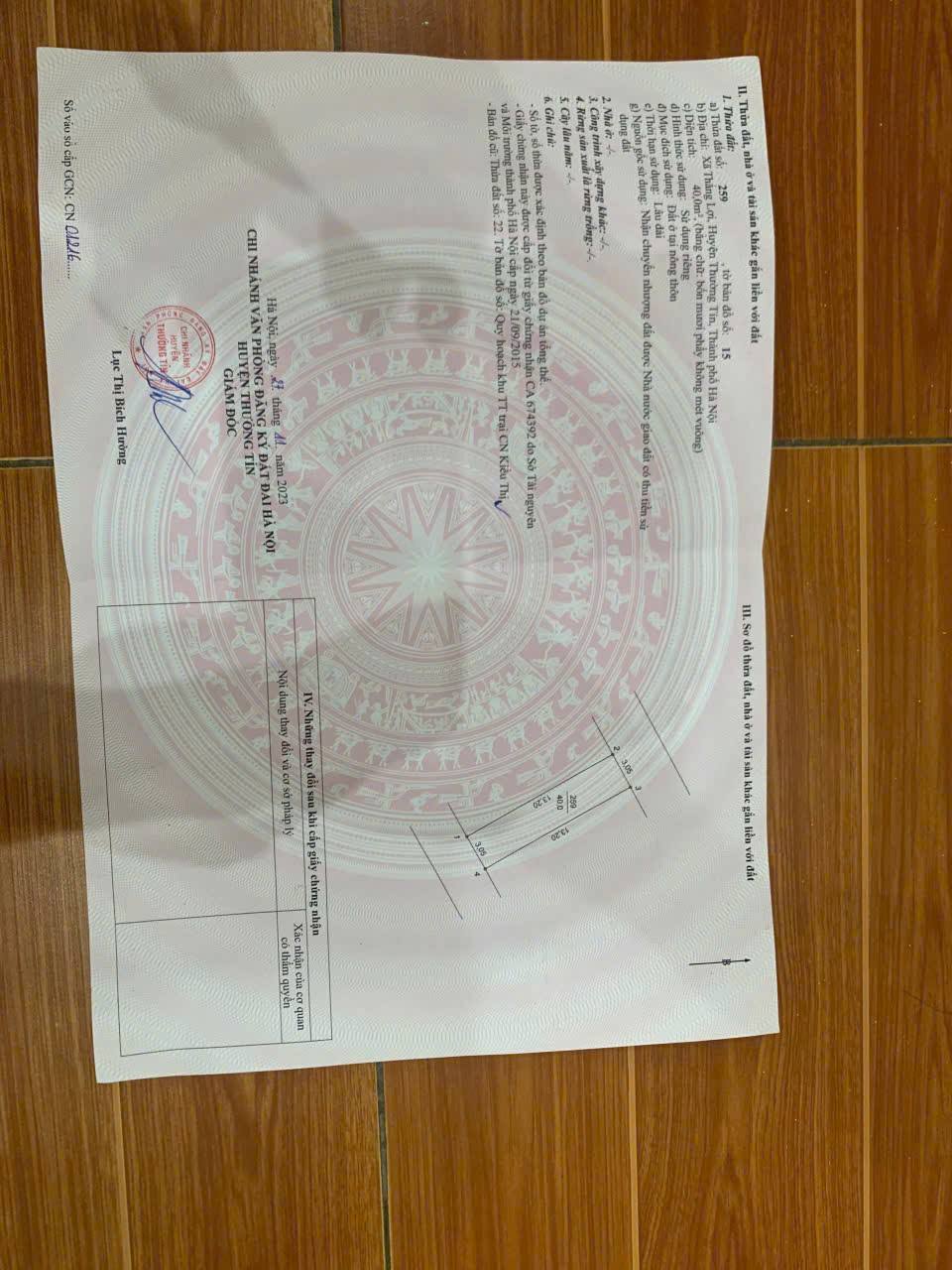 Đất 2 mặt tiền Thường Tín, Hà Nội, đường ô tô tải, giá chỉ 3.1 tỷ