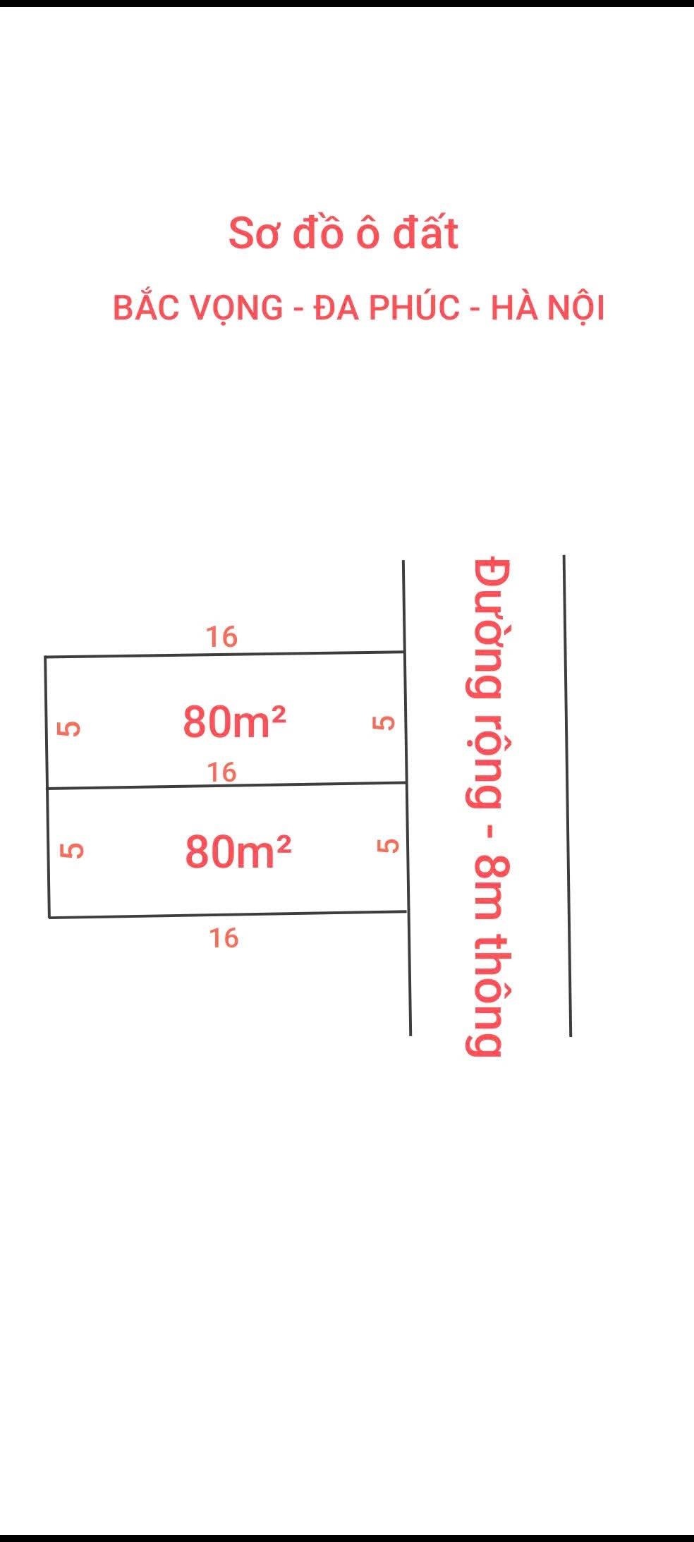 Đất thổ cư tại Bắc Phú, Sóc Sơn, Hà Nội, giá tốt 1,92 tỷ, 80m2