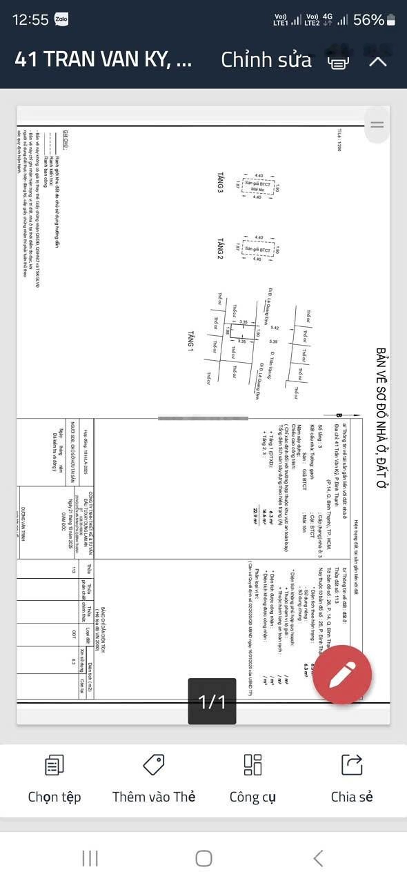 Nhà mặt tiền 41 Trần Văn Kỷ Bình Thạnh 3 lầu