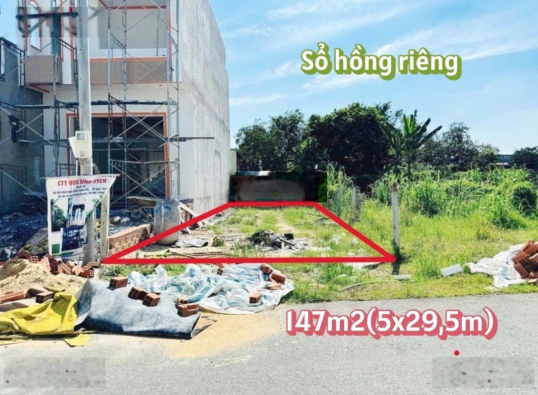 Bấn gấp lô đất đường Nguyễn Thị Rành xã An Nhơn tây Củ Chi Dt147m2. Giá 950tr gần chợ-sổ hồng riêng