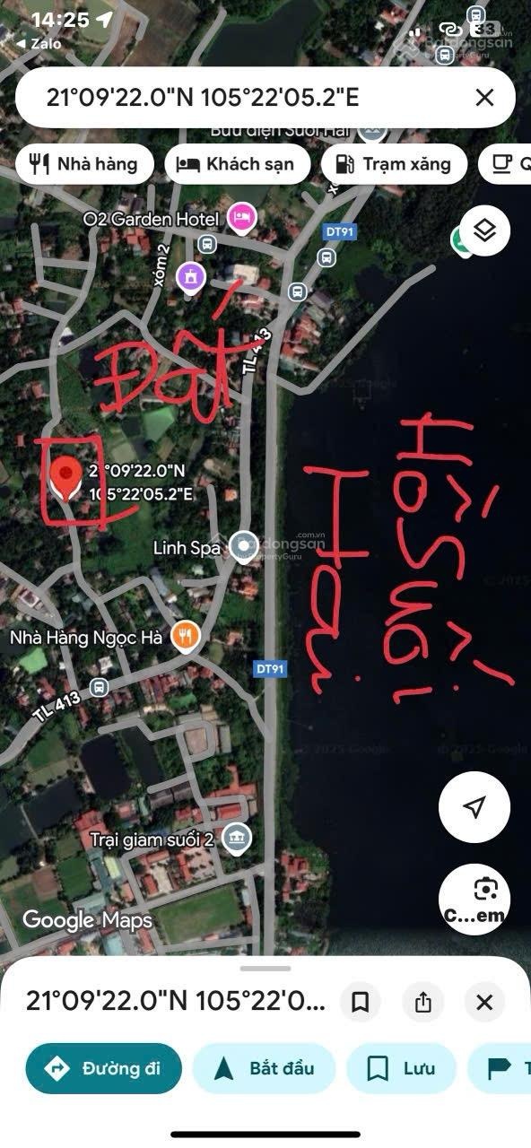 Đất nền Suối Hai Ba Vì - Hà Nội