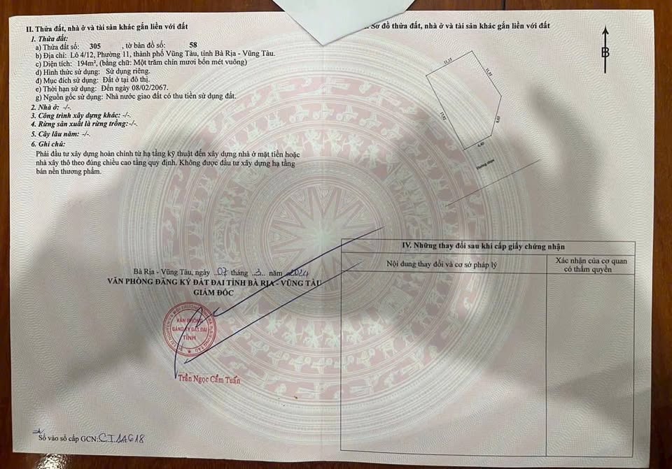 Siêu phẩm đất nền 2 mặt tiền cực đỉnh tại khu biệt thự Phước Sơn, phường 11, Thành phố Vũng Tàu