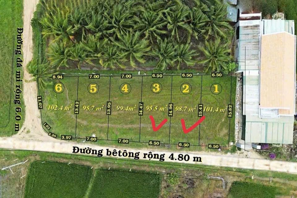 Bán nhanh lô đất 99m2 Ninh Thọ, Nam Vân Phong sát biển, giá chỉ 495 triệu