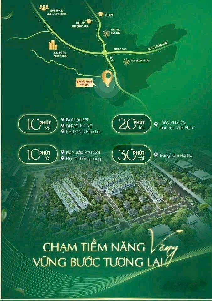Đất nền Phú Cát - Hòa Lạc chỉ từ 2 tỷ/lô