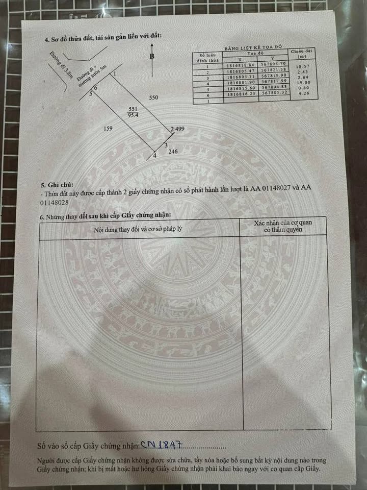 Bán đất 95m2, mặt tiền 5m, ô tô tận đất, gần Trường trung học phổ thông Hương Thủy