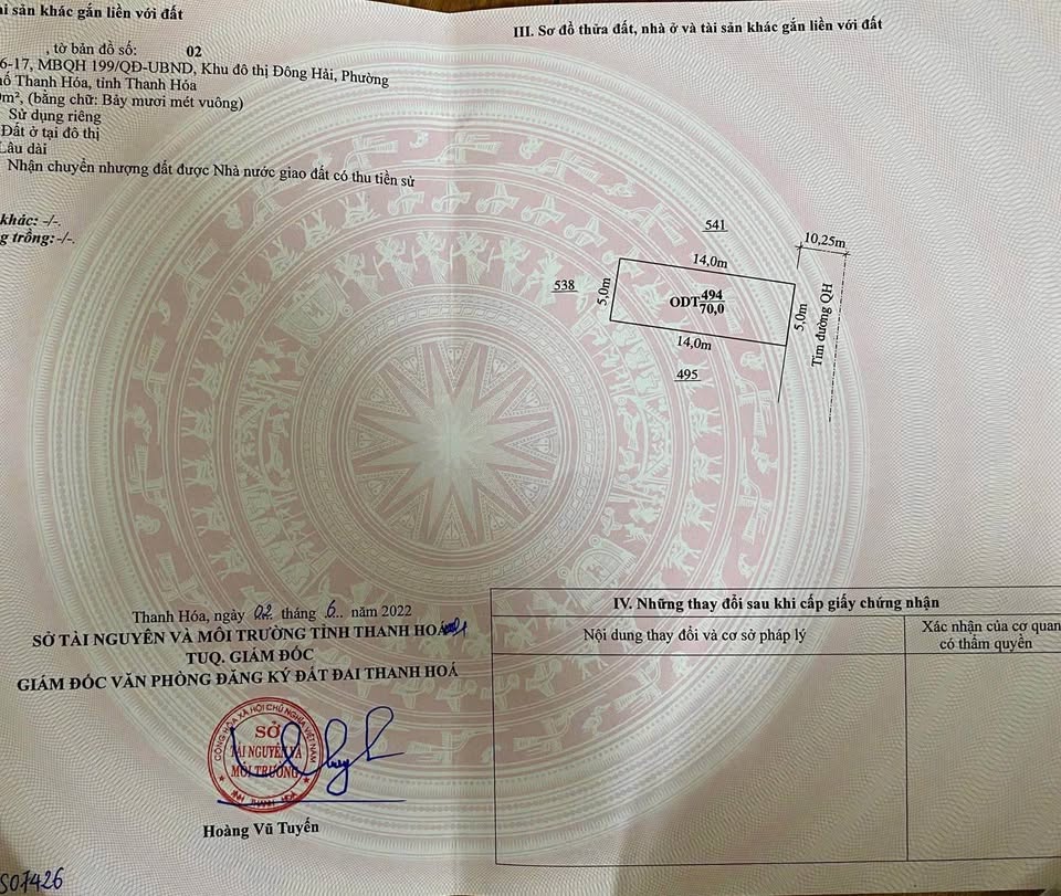 Cần bán gấp lô đất vàng ngay trung tâm phố Đồng Lễ, Đông Hải