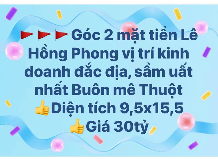 Góc hai mặt tiền kinh doanh đắc địa, sầm uất nhất Buôn Ma Thuột