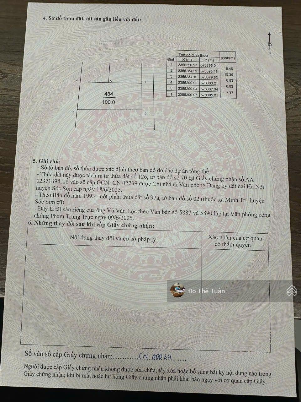 100m2 đất Thái Lai, Kim Anh, Hà Nội tiện ích tốt, gần sân golf, gần KCN sạch, giá 1,7 tỷ