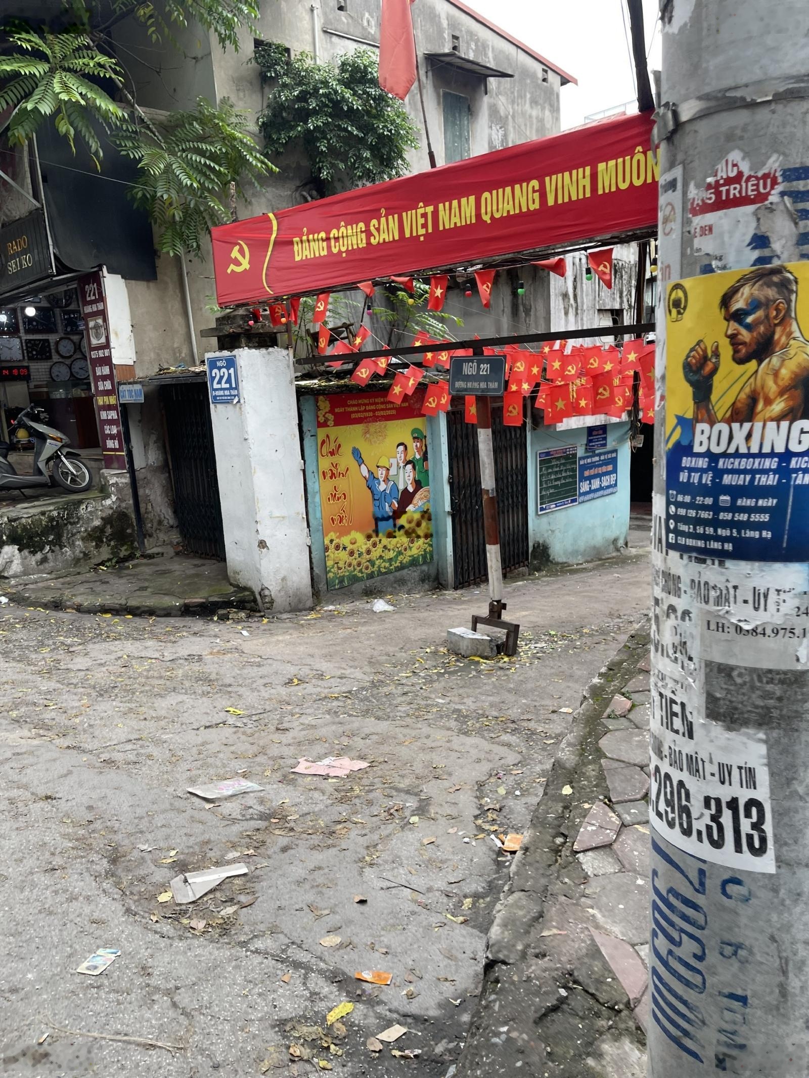 Nhà đất 38m² Hoàng Hoa Thám, ngõ nông, trước nhà thoáng sáng