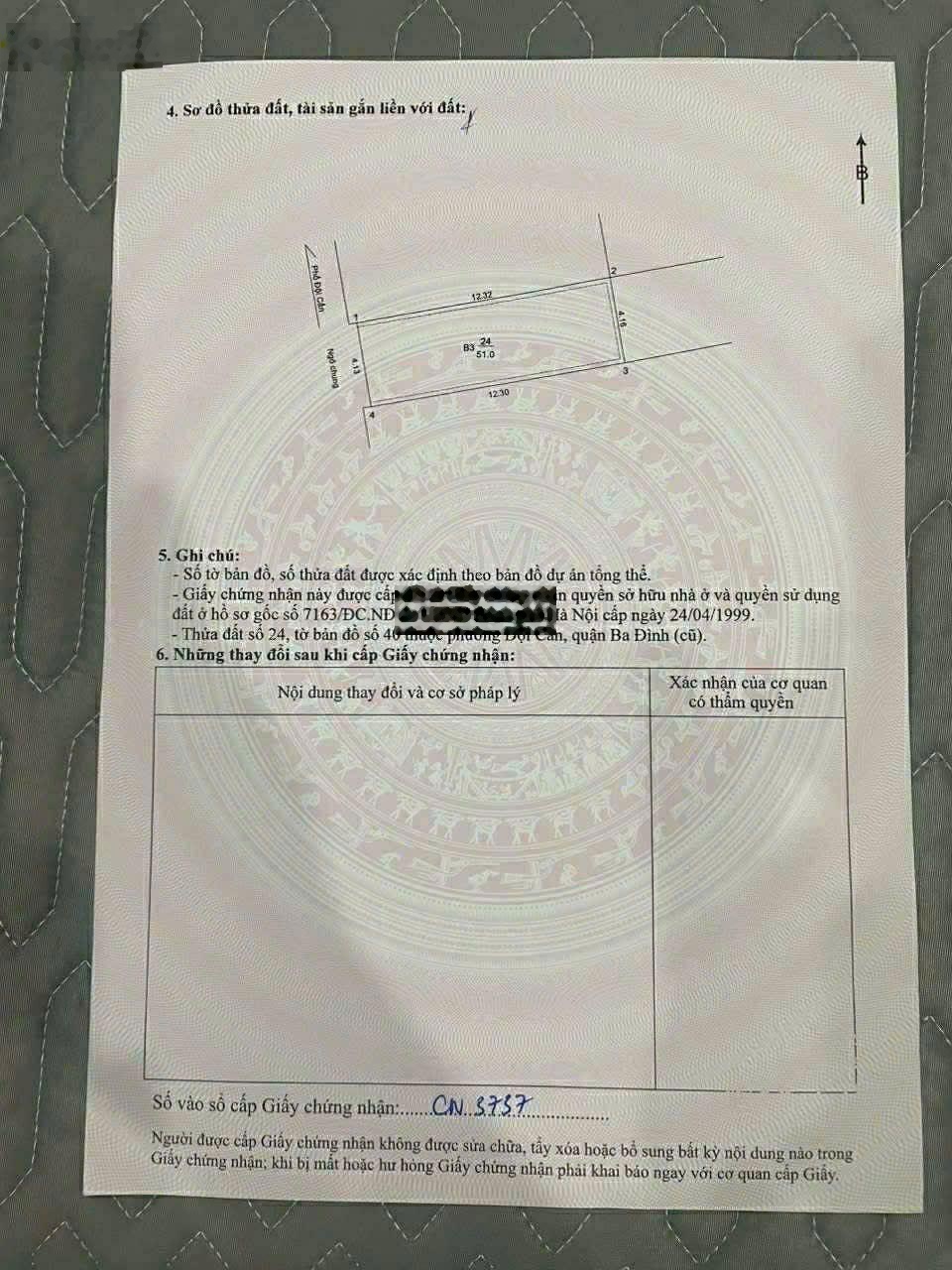 Sau 1 nhà ra Phố Giang Văn Minh, Ba Đình -51m -6 tầng thang máy -mặt tiền 4,1m -Ô tô ngủ trong nhà