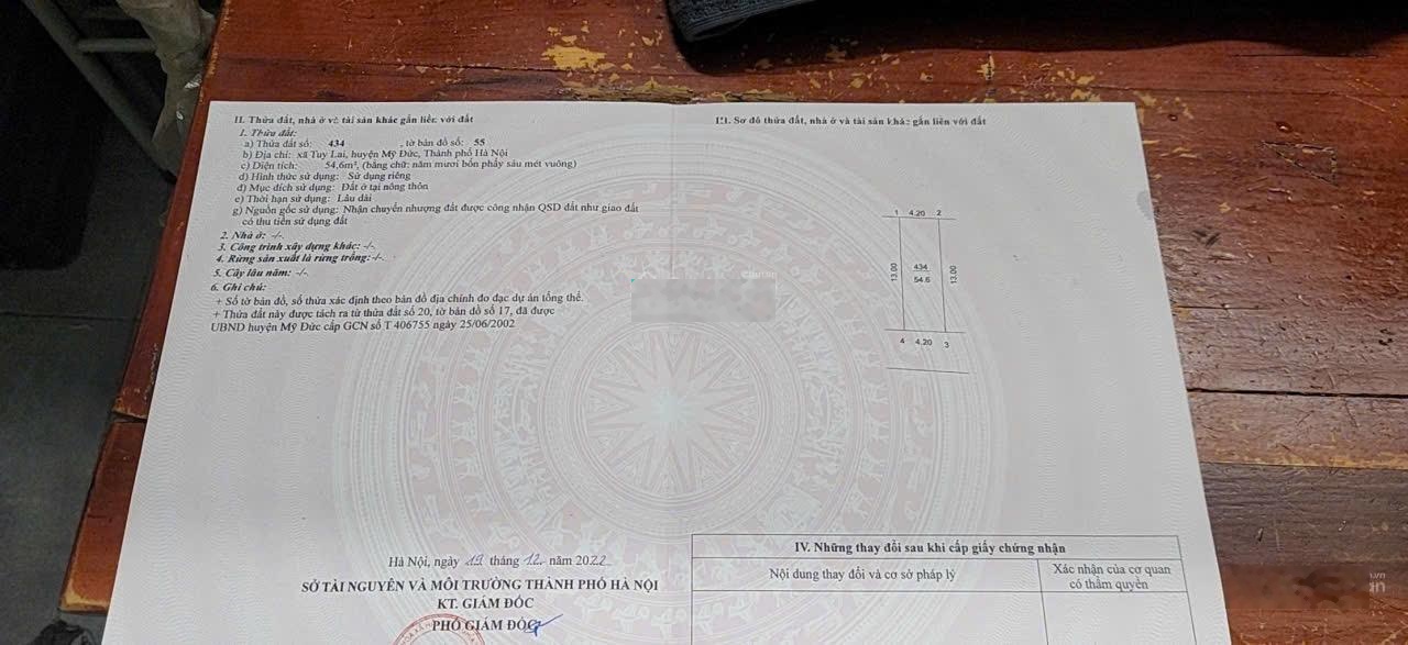 Cần bán lô đất tại Tuy Lai 54,6m2 vị trí đẹp mặt trục chính gần trường học, chợ, đầy đủ